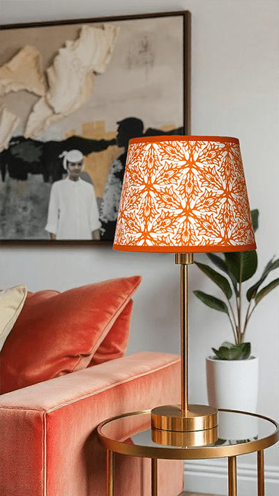 Hnad-printed Lampshades by Moji Designs